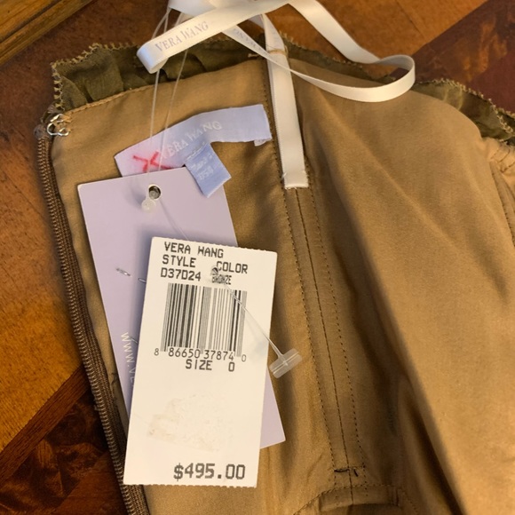 NWT Vera Wang Strapless Silk Dress - Picture 7 of 13